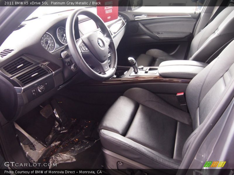 Platinum Gray Metallic / Black 2011 BMW X5 xDrive 50i