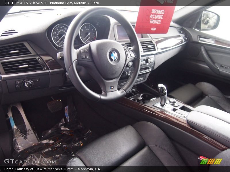 Platinum Gray Metallic / Black 2011 BMW X5 xDrive 50i