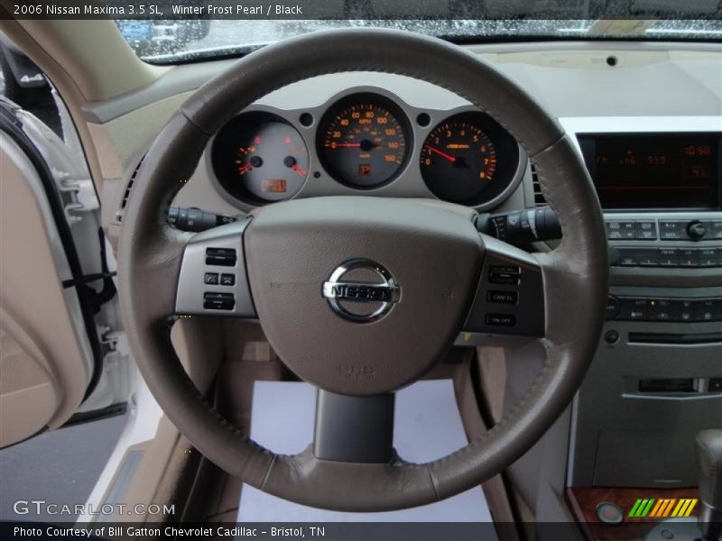 Winter Frost Pearl / Black 2006 Nissan Maxima 3.5 SL