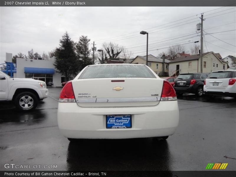 White / Ebony Black 2007 Chevrolet Impala LS