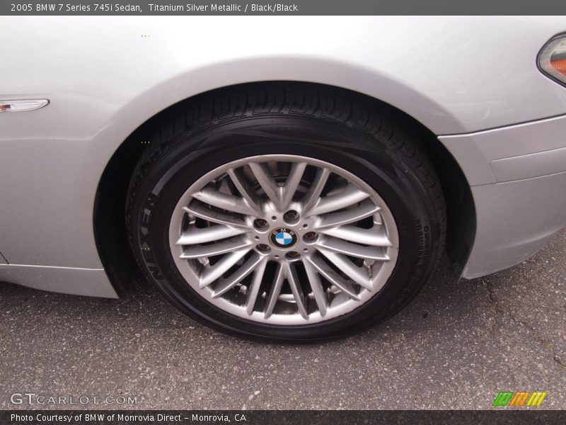 Titanium Silver Metallic / Black/Black 2005 BMW 7 Series 745i Sedan