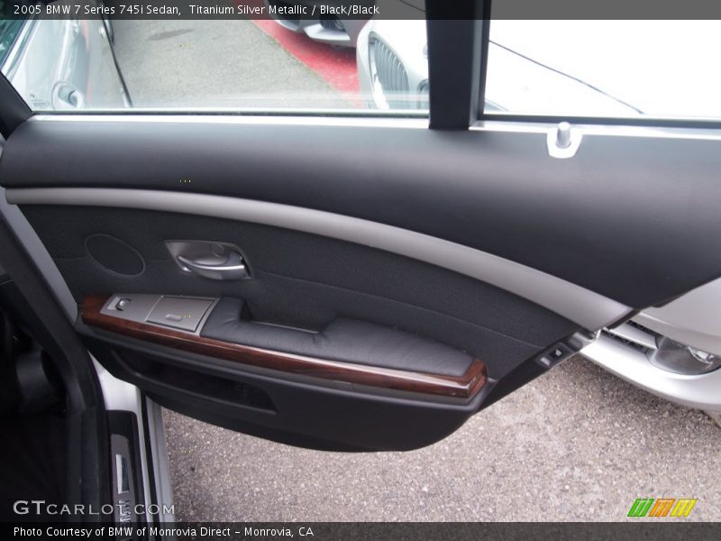 Titanium Silver Metallic / Black/Black 2005 BMW 7 Series 745i Sedan