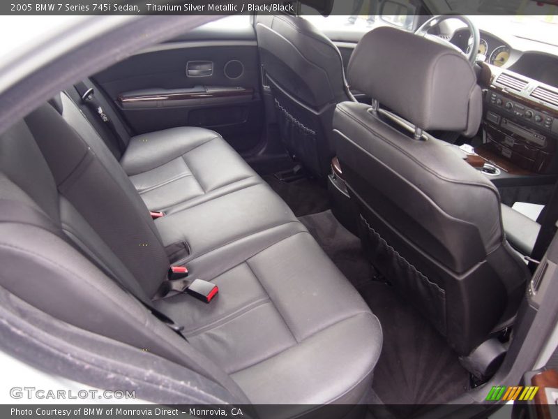 Titanium Silver Metallic / Black/Black 2005 BMW 7 Series 745i Sedan
