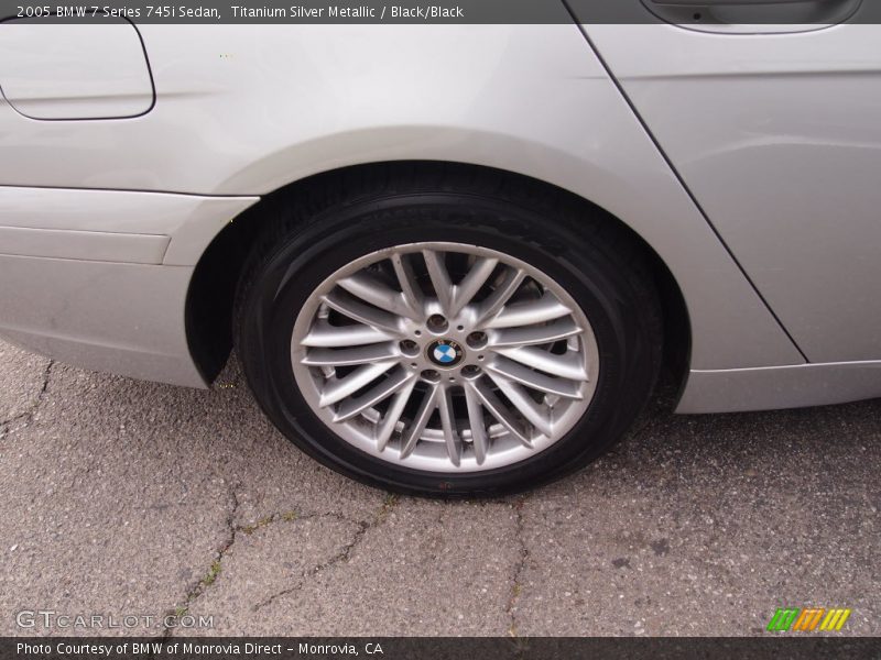Titanium Silver Metallic / Black/Black 2005 BMW 7 Series 745i Sedan