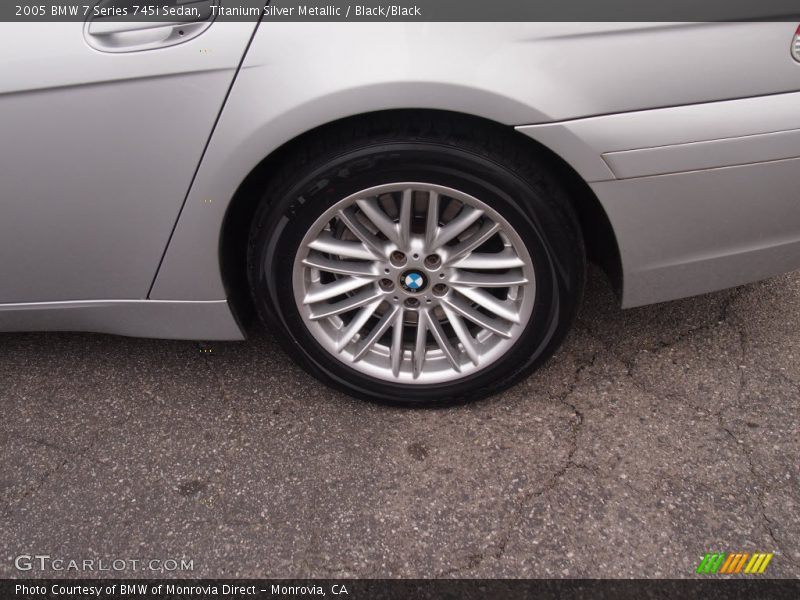 Titanium Silver Metallic / Black/Black 2005 BMW 7 Series 745i Sedan