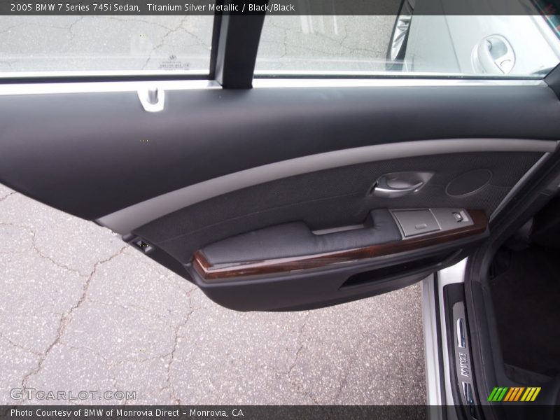 Titanium Silver Metallic / Black/Black 2005 BMW 7 Series 745i Sedan