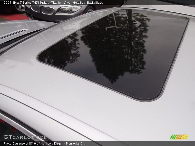 Titanium Silver Metallic / Black/Black 2005 BMW 7 Series 745i Sedan