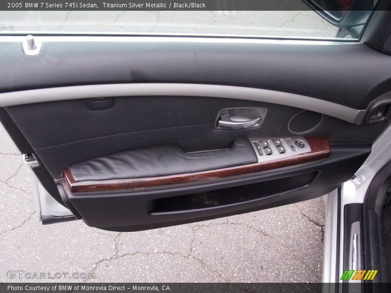 Titanium Silver Metallic / Black/Black 2005 BMW 7 Series 745i Sedan