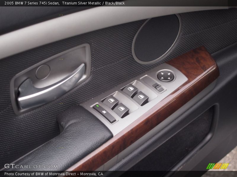 Titanium Silver Metallic / Black/Black 2005 BMW 7 Series 745i Sedan