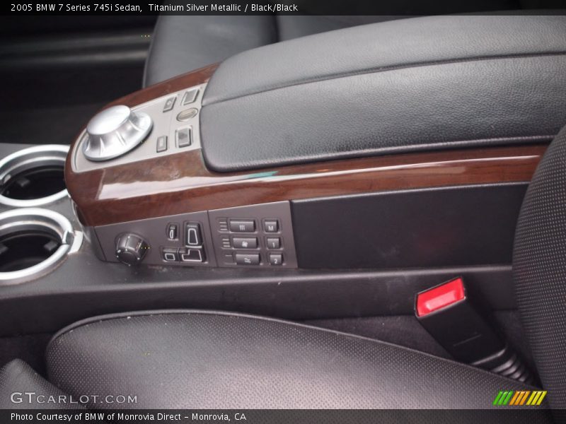 Titanium Silver Metallic / Black/Black 2005 BMW 7 Series 745i Sedan
