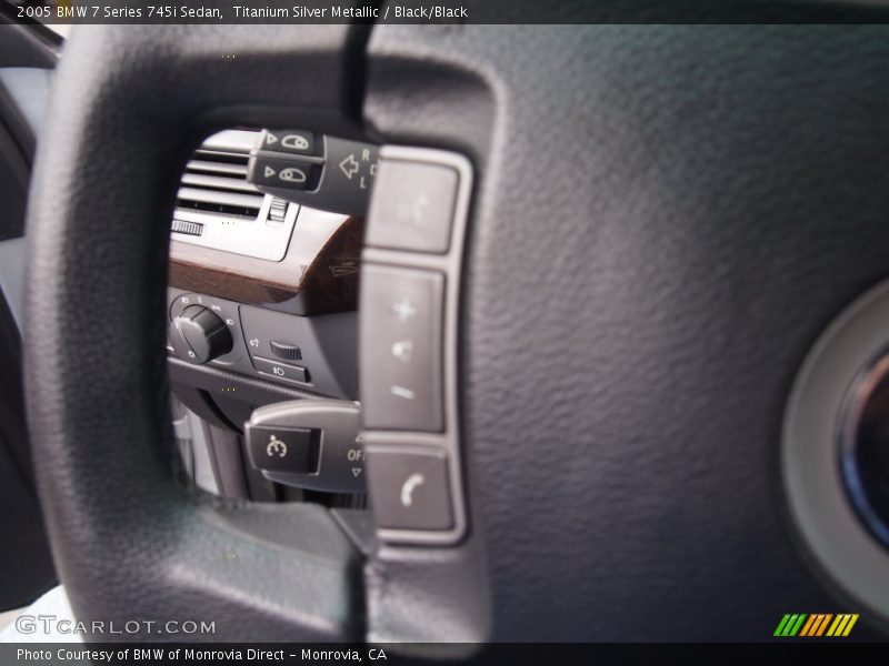 Titanium Silver Metallic / Black/Black 2005 BMW 7 Series 745i Sedan