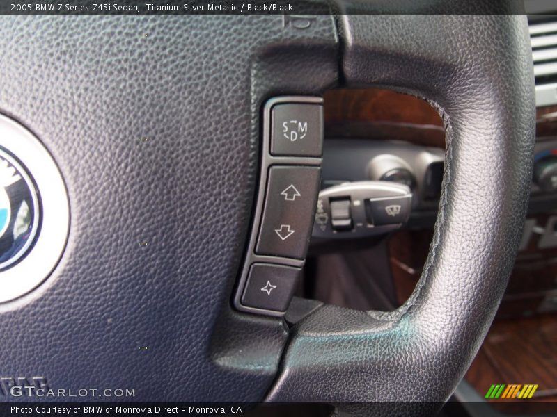 Titanium Silver Metallic / Black/Black 2005 BMW 7 Series 745i Sedan