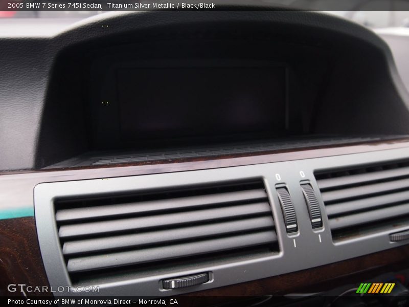 Titanium Silver Metallic / Black/Black 2005 BMW 7 Series 745i Sedan