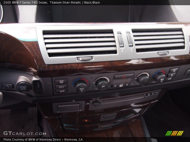 Titanium Silver Metallic / Black/Black 2005 BMW 7 Series 745i Sedan