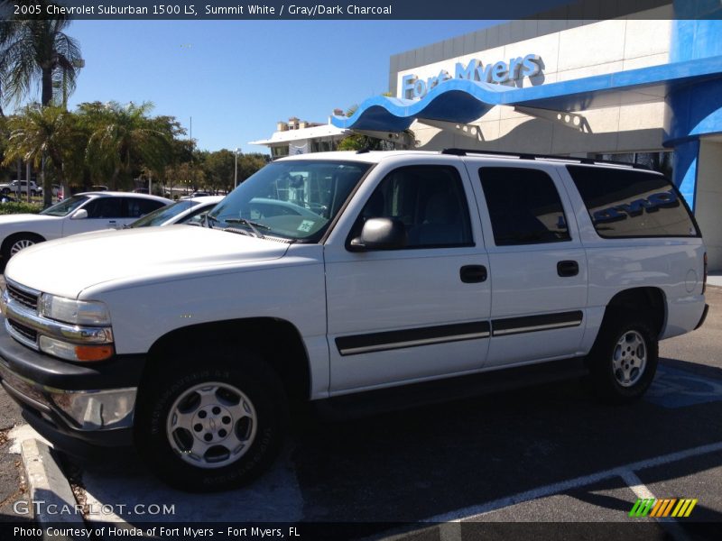 Summit White / Gray/Dark Charcoal 2005 Chevrolet Suburban 1500 LS