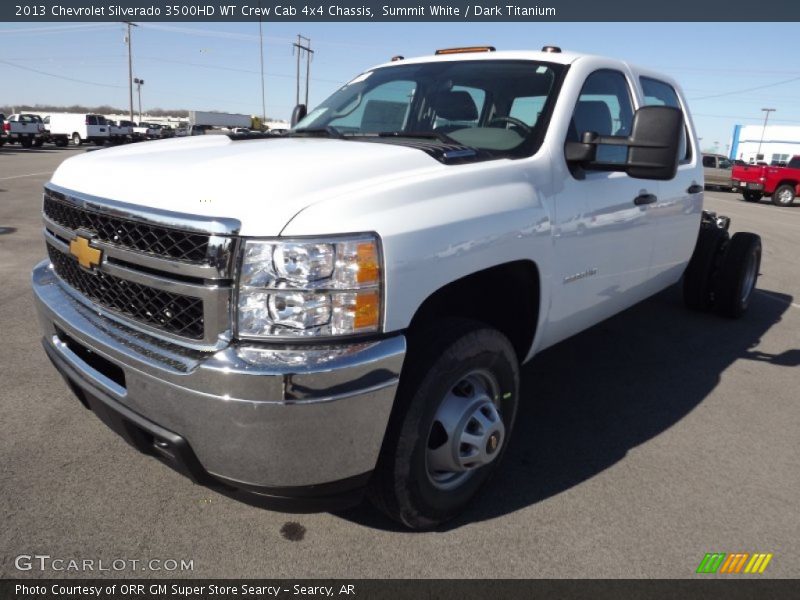 Summit White / Dark Titanium 2013 Chevrolet Silverado 3500HD WT Crew Cab 4x4 Chassis