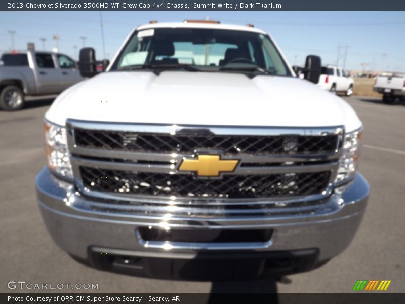 Summit White / Dark Titanium 2013 Chevrolet Silverado 3500HD WT Crew Cab 4x4 Chassis