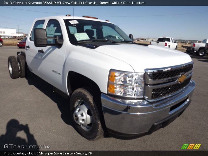 Summit White / Dark Titanium 2013 Chevrolet Silverado 3500HD WT Crew Cab 4x4 Chassis
