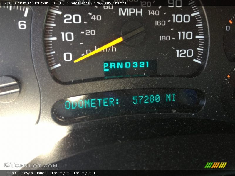 Summit White / Gray/Dark Charcoal 2005 Chevrolet Suburban 1500 LS