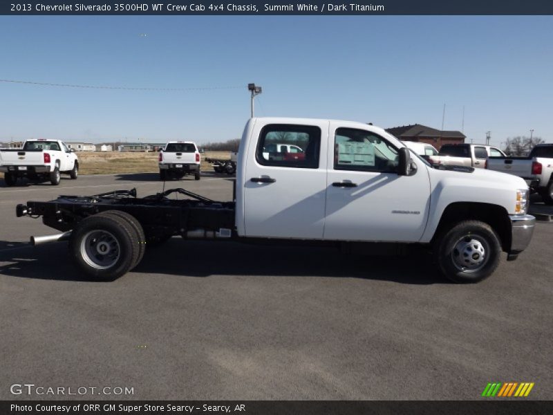 Summit White / Dark Titanium 2013 Chevrolet Silverado 3500HD WT Crew Cab 4x4 Chassis