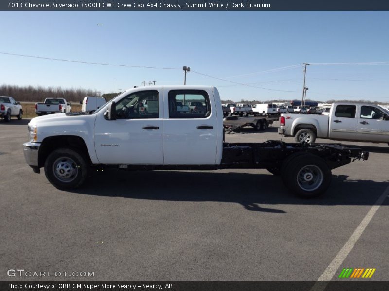 Summit White / Dark Titanium 2013 Chevrolet Silverado 3500HD WT Crew Cab 4x4 Chassis
