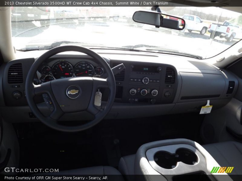 Summit White / Dark Titanium 2013 Chevrolet Silverado 3500HD WT Crew Cab 4x4 Chassis