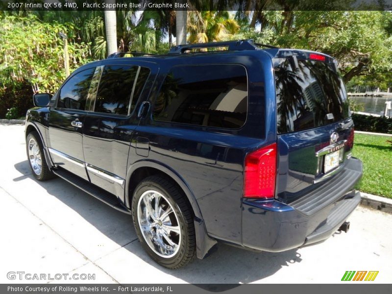 Pacific Sapphire Blue / Graphite Black 2007 Infiniti QX 56 4WD