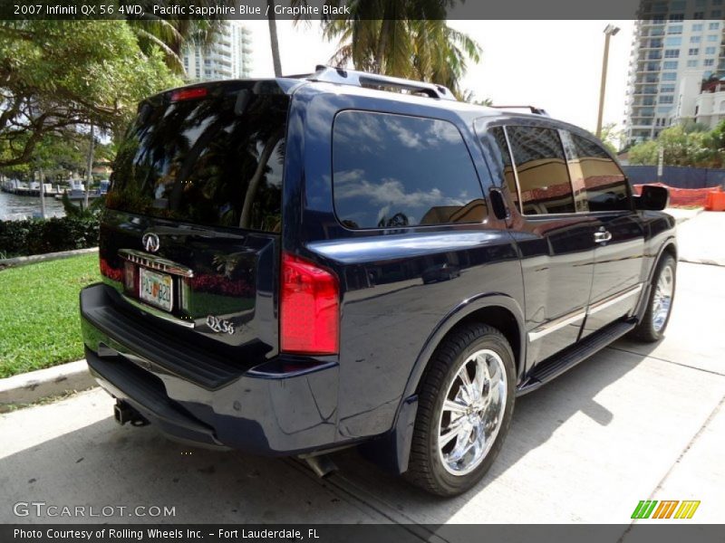 Pacific Sapphire Blue / Graphite Black 2007 Infiniti QX 56 4WD