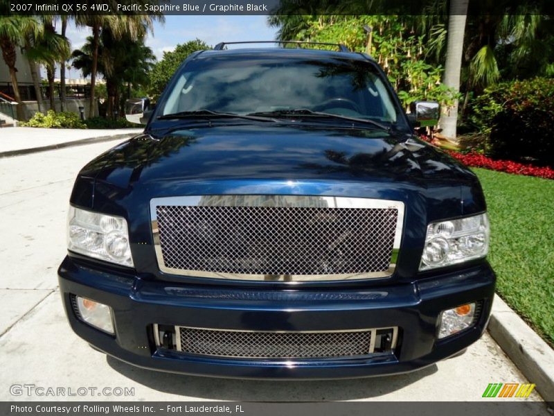 Pacific Sapphire Blue / Graphite Black 2007 Infiniti QX 56 4WD
