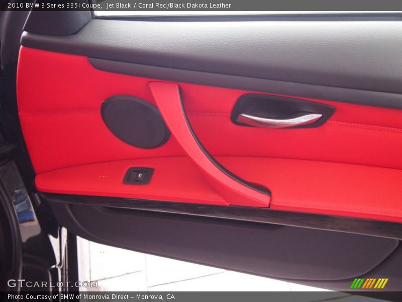 Jet Black / Coral Red/Black Dakota Leather 2010 BMW 3 Series 335i Coupe