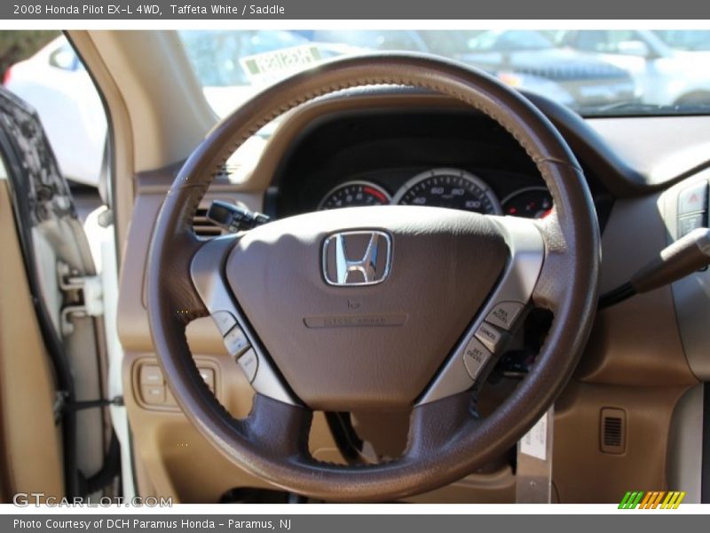 Taffeta White / Saddle 2008 Honda Pilot EX-L 4WD