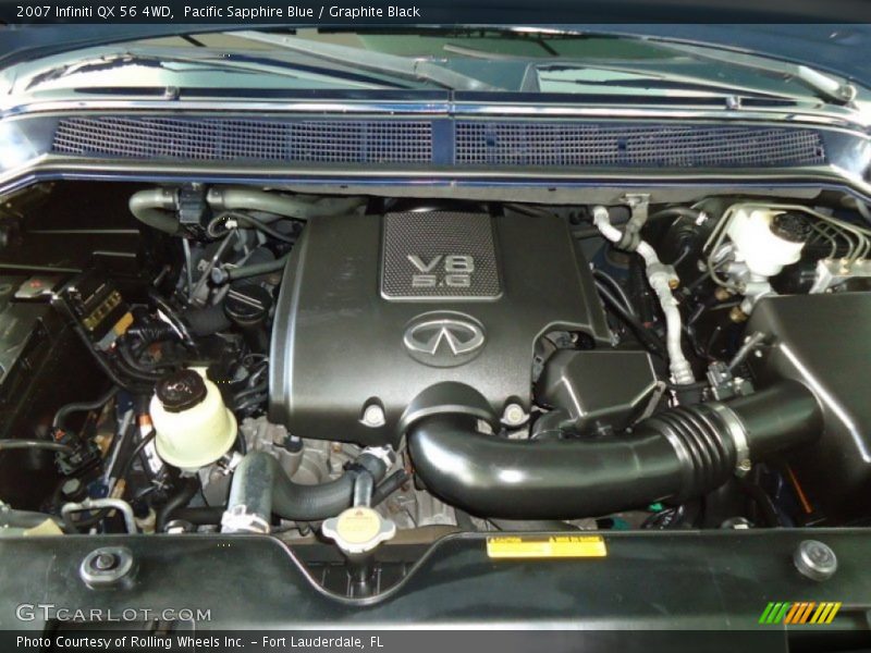 2007 QX 56 4WD Engine - 5.6 Liter DOHC 32-Valve V8