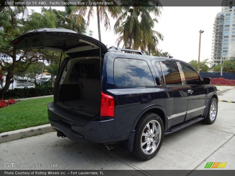 Pacific Sapphire Blue / Graphite Black 2007 Infiniti QX 56 4WD