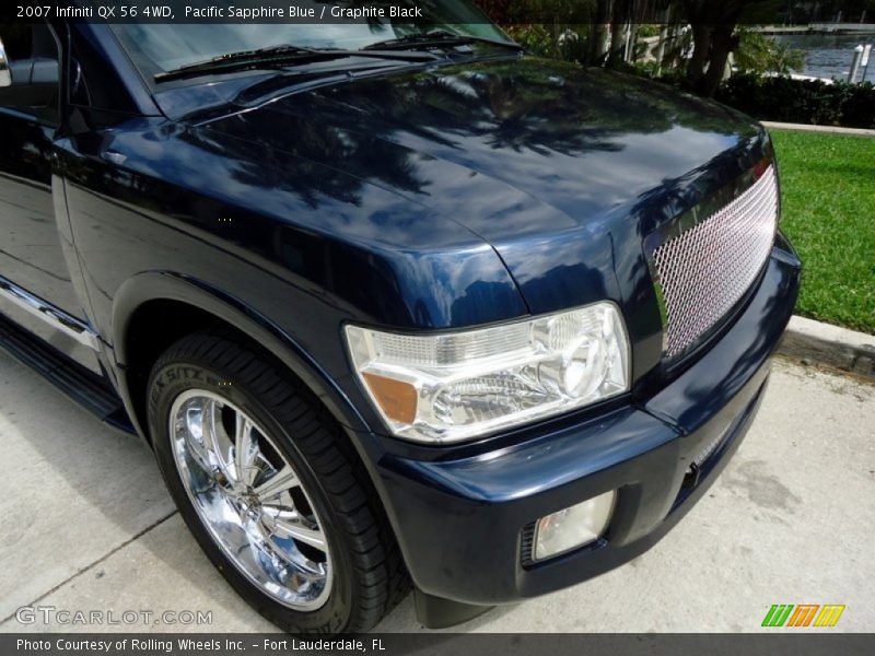 Pacific Sapphire Blue / Graphite Black 2007 Infiniti QX 56 4WD