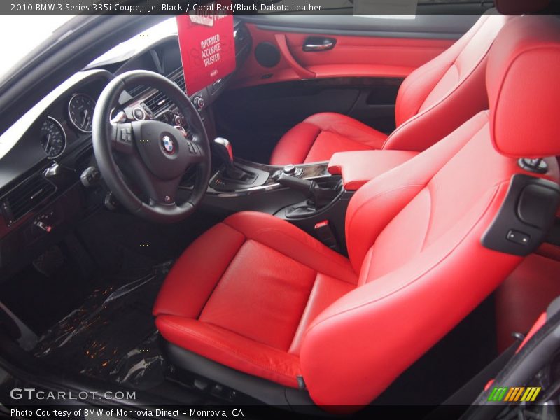 Coral Red/Black Dakota Leather Interior - 2010 3 Series 335i Coupe 