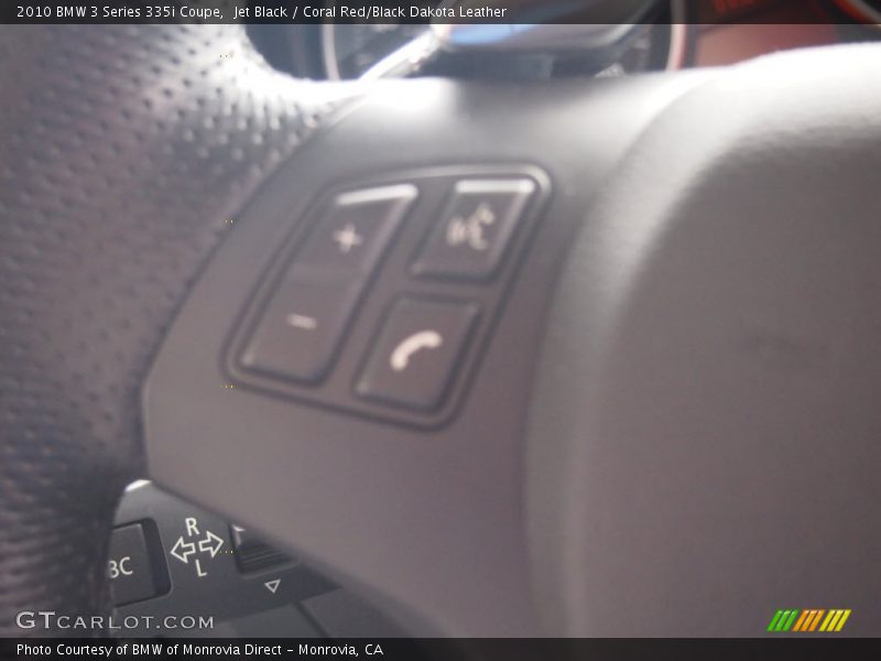 Jet Black / Coral Red/Black Dakota Leather 2010 BMW 3 Series 335i Coupe