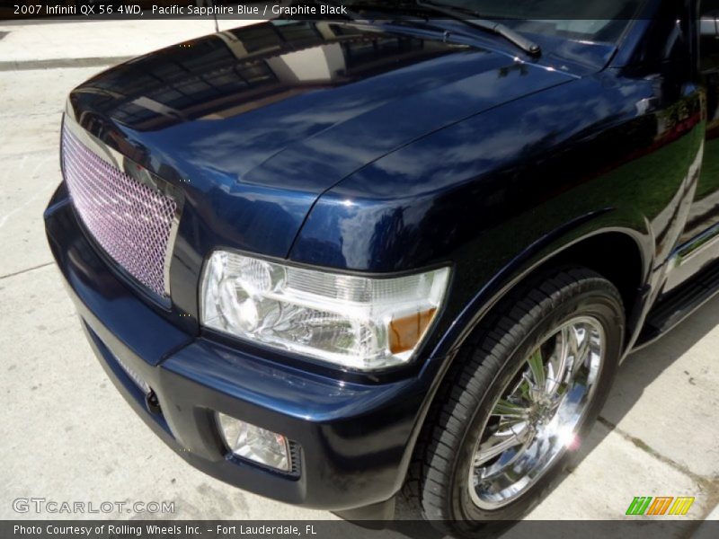 Pacific Sapphire Blue / Graphite Black 2007 Infiniti QX 56 4WD