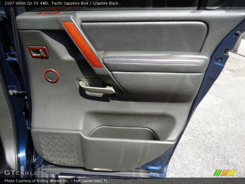 Pacific Sapphire Blue / Graphite Black 2007 Infiniti QX 56 4WD