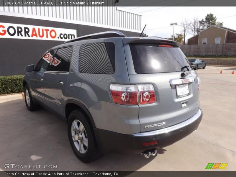 Blue Gold Metallic / Titanium 2007 GMC Acadia SLT AWD