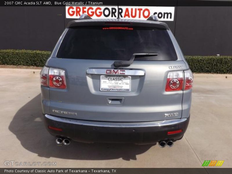 Blue Gold Metallic / Titanium 2007 GMC Acadia SLT AWD