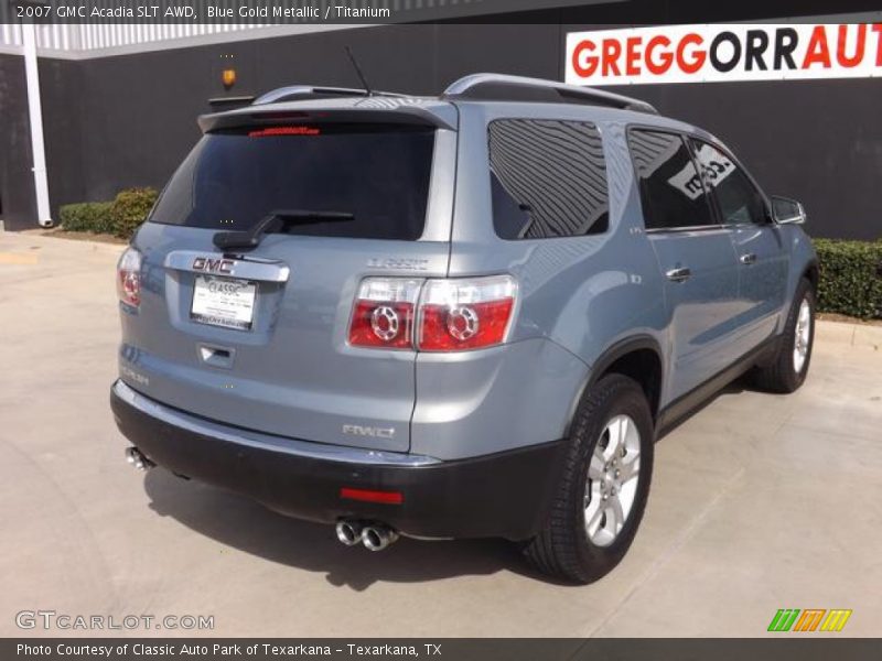 Blue Gold Metallic / Titanium 2007 GMC Acadia SLT AWD