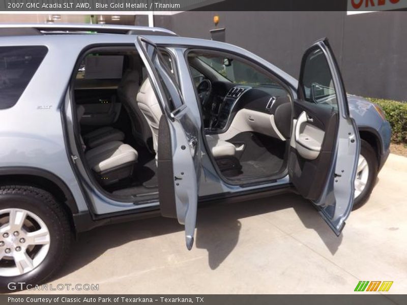 Blue Gold Metallic / Titanium 2007 GMC Acadia SLT AWD