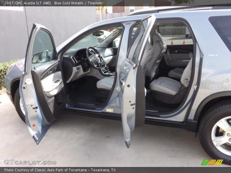 Blue Gold Metallic / Titanium 2007 GMC Acadia SLT AWD