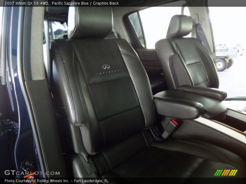 Pacific Sapphire Blue / Graphite Black 2007 Infiniti QX 56 4WD