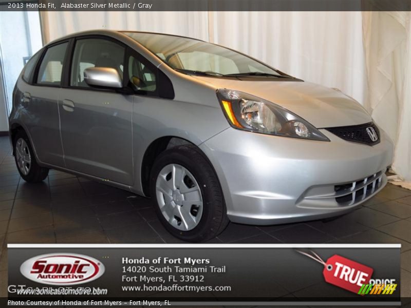 Alabaster Silver Metallic / Gray 2013 Honda Fit