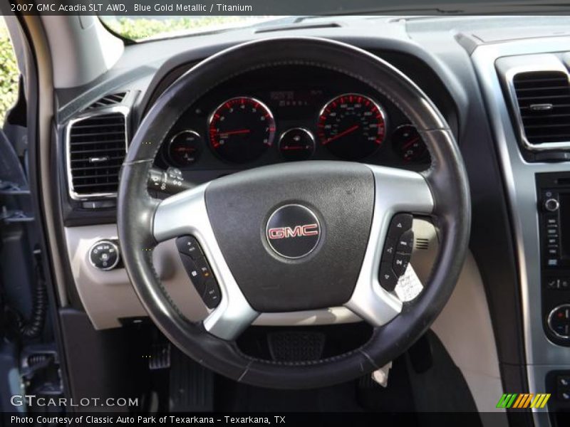 Blue Gold Metallic / Titanium 2007 GMC Acadia SLT AWD