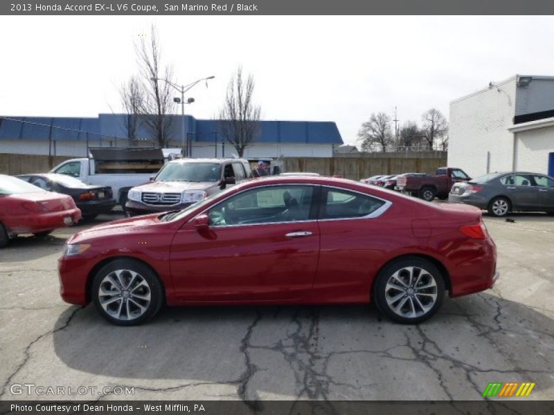 San Marino Red / Black 2013 Honda Accord EX-L V6 Coupe