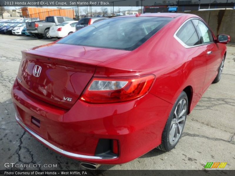 San Marino Red / Black 2013 Honda Accord EX-L V6 Coupe