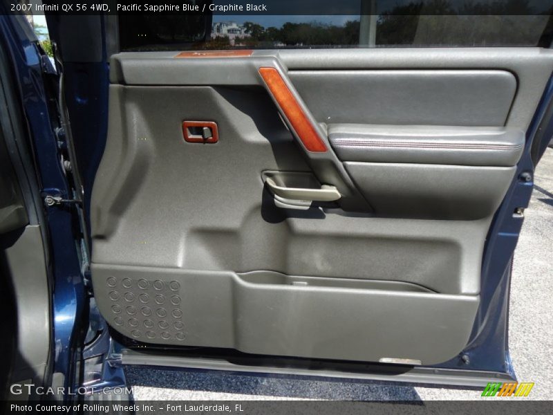 Pacific Sapphire Blue / Graphite Black 2007 Infiniti QX 56 4WD