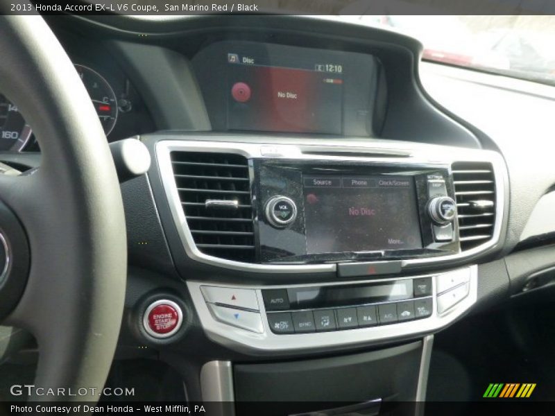 Controls of 2013 Accord EX-L V6 Coupe